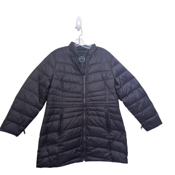 Gotcha Glacier Down Puffer Packable Jacket Zipper Pockets Coat Fitted Black XL - Picture 2 of 16